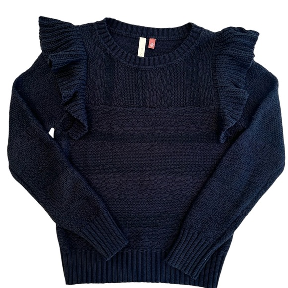 Pilcro Anthropologie Ruffled Sweater XS DarkAcademia Whimsigoth - Picture 6 of 16